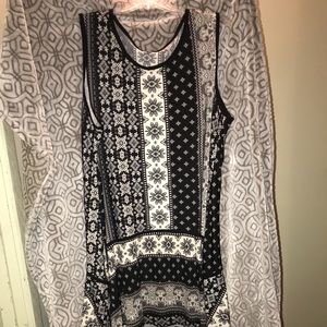 Avenue Mixed Stripe Flounce Sheath Dress